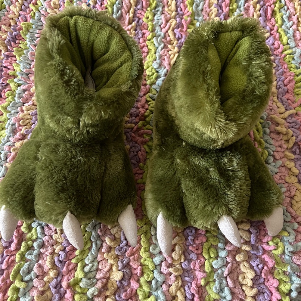 Kids dinosaur slippers